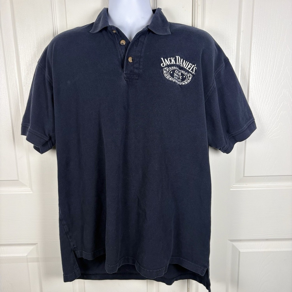 Chase Jack Daniels Polo Shirt Mens XL Black Dave Blaney NASCAR Whiskey